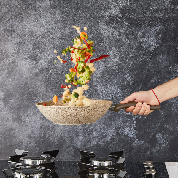Creamy Granit 28 cm Wok Tava