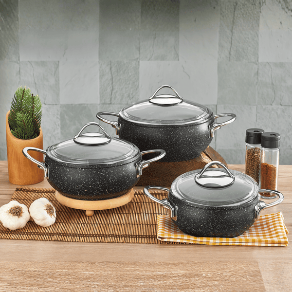 Falez Black Line 6 Parça Güveç Midi Set