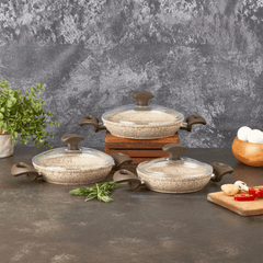 Creamy Granit 6 parça Sahan Set