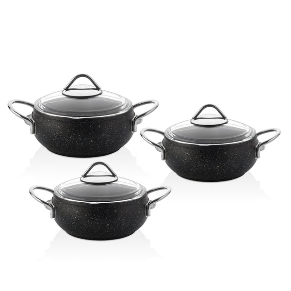 Falez Black Line 6 Parça Güveç Midi Set
