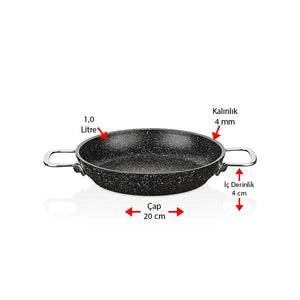 Black Line 20-22-24 cm Granit Sahan Seti