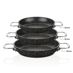 Black Line 20-22-24 cm Granit Sahan Seti