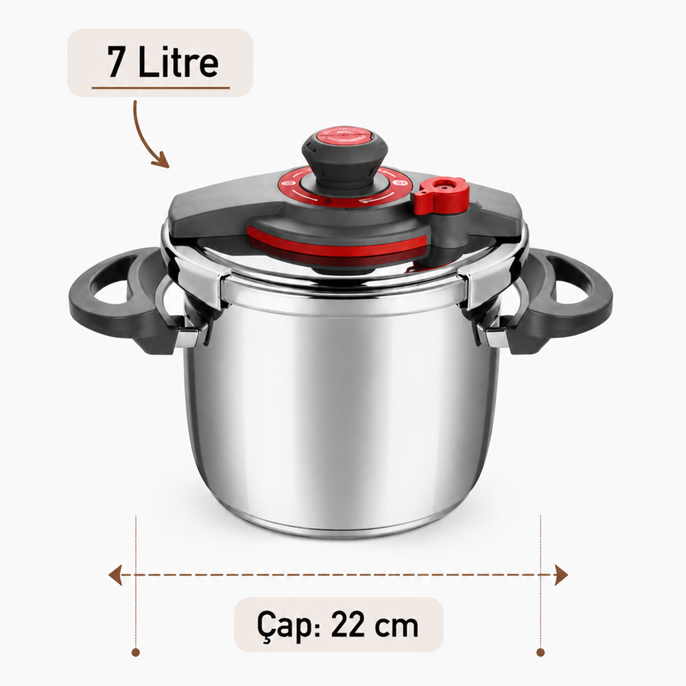 Cook fest 4+7 Litre Düdüklü Tencere Set