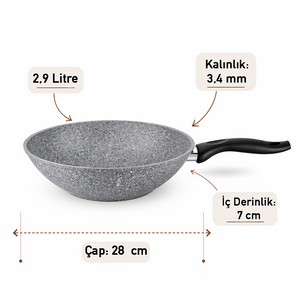 Cost 28 cm Granit Wok Tava