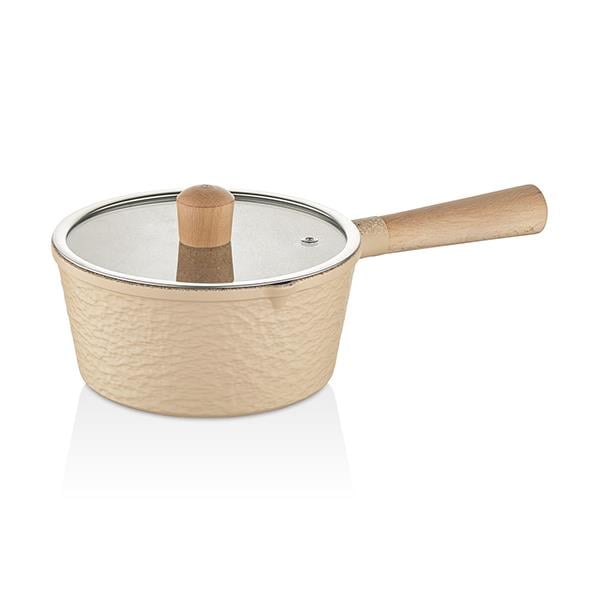 Creamy 16 cm Krem Döküm Cam Kapaklı Sosluk Tava