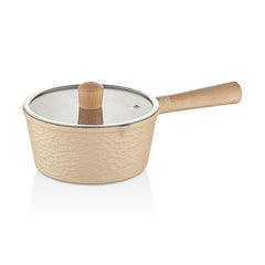 Creamy 18 cm Krem Döküm Cam Kapaklı Sosluk Tava