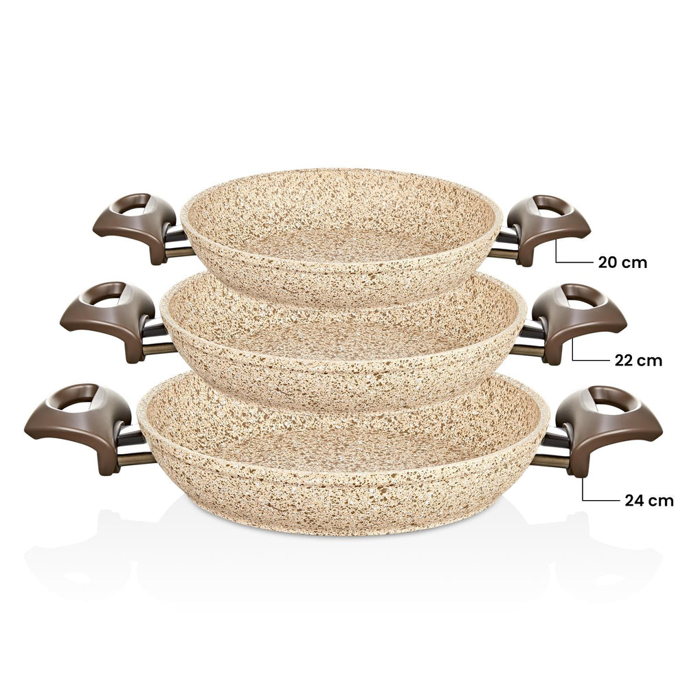 Creamy 20-22-24 cm Granit Sahan Set