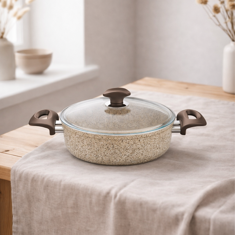 Creamy Granit Karnıyarık Tencere