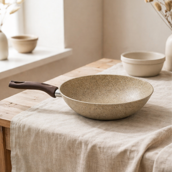 Creamy Granit 28 cm Wok Tava