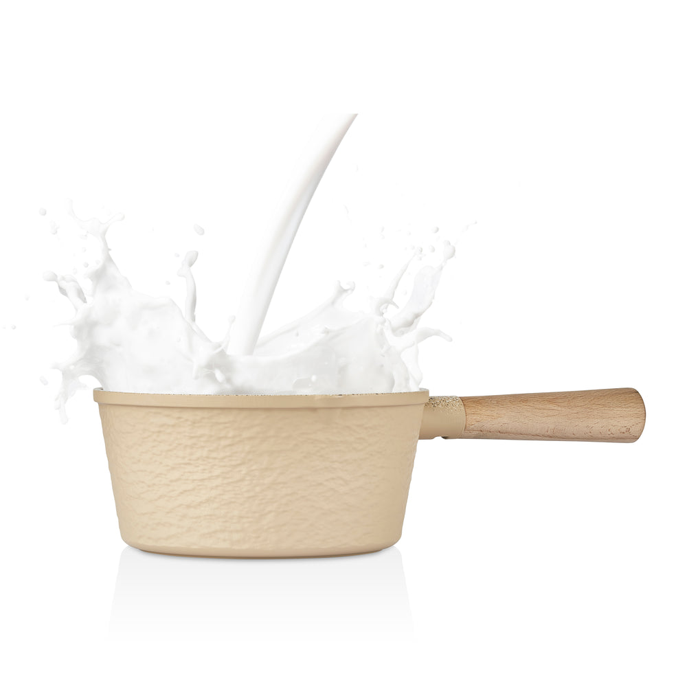Creamy 16 cm Krem Döküm Cam Kapaklı Sosluk Tava