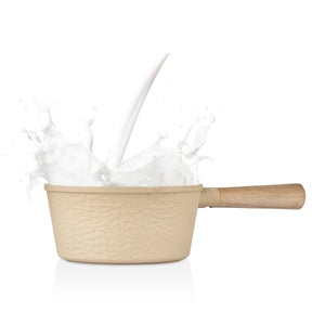 Creamy 16 cm Krem Döküm Cam Kapaklı Sosluk Tava