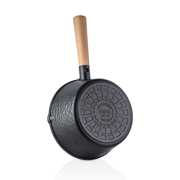 Black Line 16 cm Siyah Döküm Cam Kapaklı Sosluk Tava