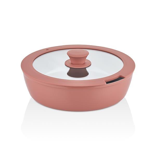 Auris X Large Peach 9 Parça Takmatik Sap Çelik Tencere Seti