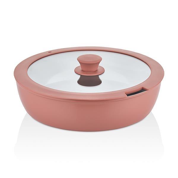 Auris X Large Peach 9 Parça Takmatik Sap Çelik Tencere Seti