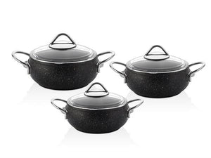 Falez Black Line 6 Parça Güveç Midi Set