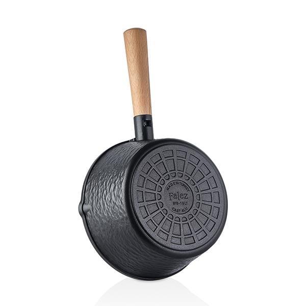 Black Line 18 cm Siyah Döküm Cam Kapaklı Sosluk Tava