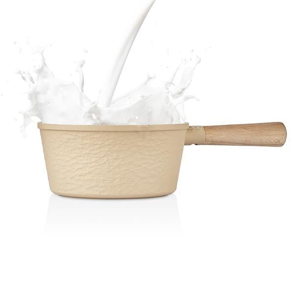 Creamy 16 cm Krem Döküm Cam Kapaklı Sosluk Tava