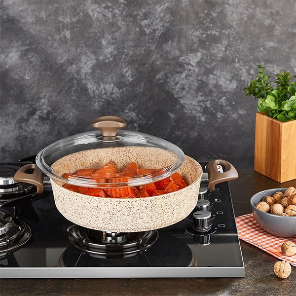 Creamy Granit Karnıyarık Tencere