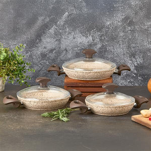 Creamy Granit 6 parça Sahan Set