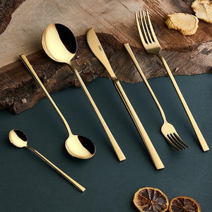 Mosi Gold 36 Parça Paslanmaz Çelik Çatal Kaşık Bıçak Takımı
