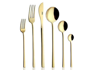 Mosi Gold 36 Parça Paslanmaz Çelik Çatal Kaşık Bıçak Takımı