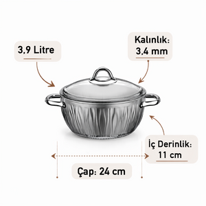 Markiz Granit 7 Parça Gri Tencere Seti