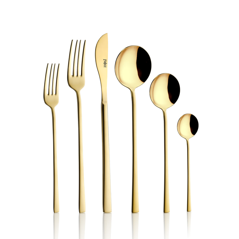 Mosi Gold 36 Parça Paslanmaz Çelik Çatal Kaşık Bıçak Takımı