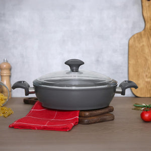 Serafit 3 Parça Granit Seramik Kaplama Tencere & Tava Seti - 26 cm Karnıyarık 26 cm Tava