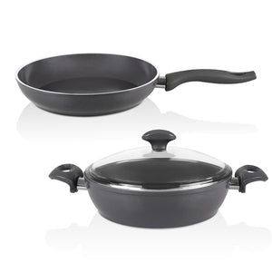 Serafit 3 Parça Granit Seramik Kaplama Tencere & Tava Seti - 26 cm Karnıyarık 26 cm Tava